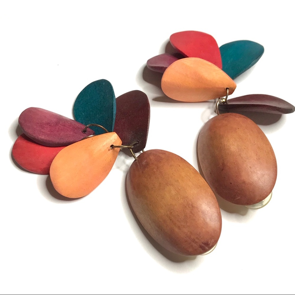 Vintage Dangle Statement Lightweight Earrings - image 3